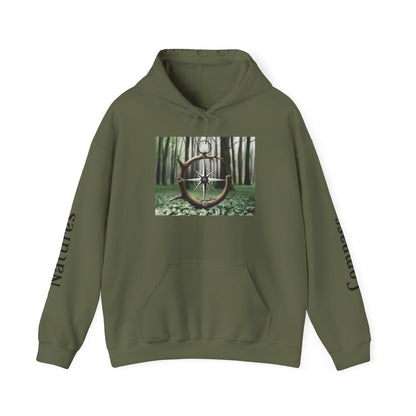 Nature Compass Unisex Heavy Blend™ Hoodie for Outdoor Enthusiasts