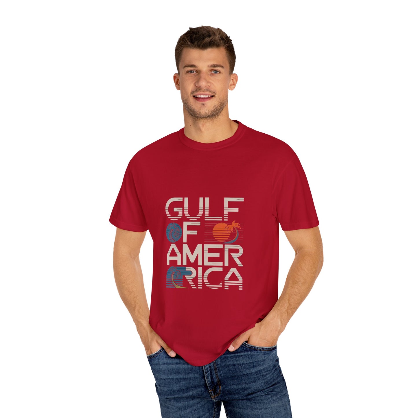 Gulf of America Vintage T-Shirt - Unisex Garment-Dyed Beach Tee