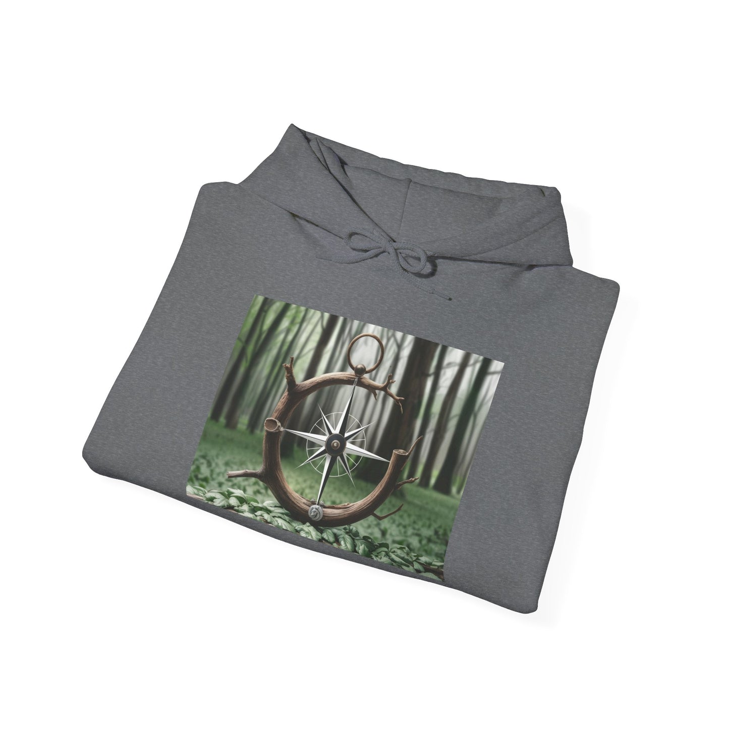 Nature Compass Unisex Heavy Blend™ Hoodie for Outdoor Enthusiasts