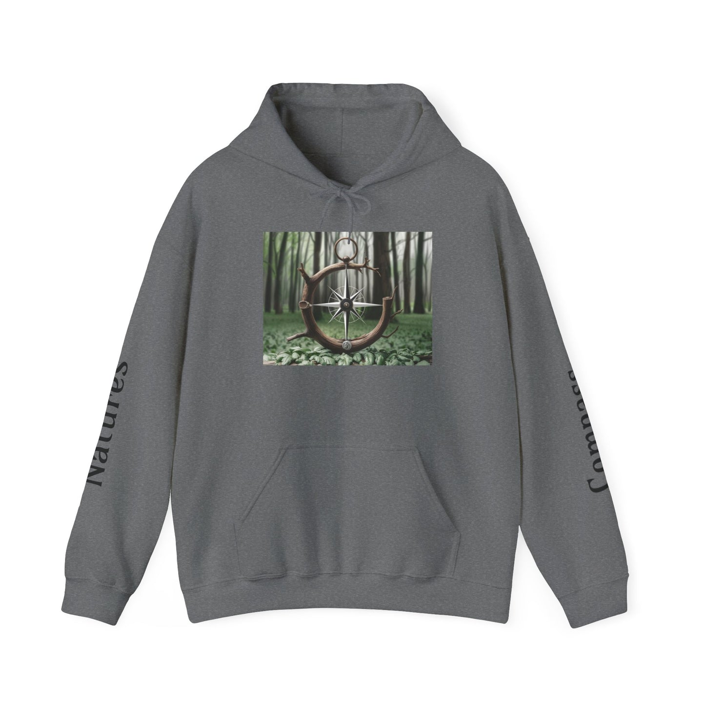 Nature Compass Unisex Heavy Blend™ Hoodie for Outdoor Enthusiasts