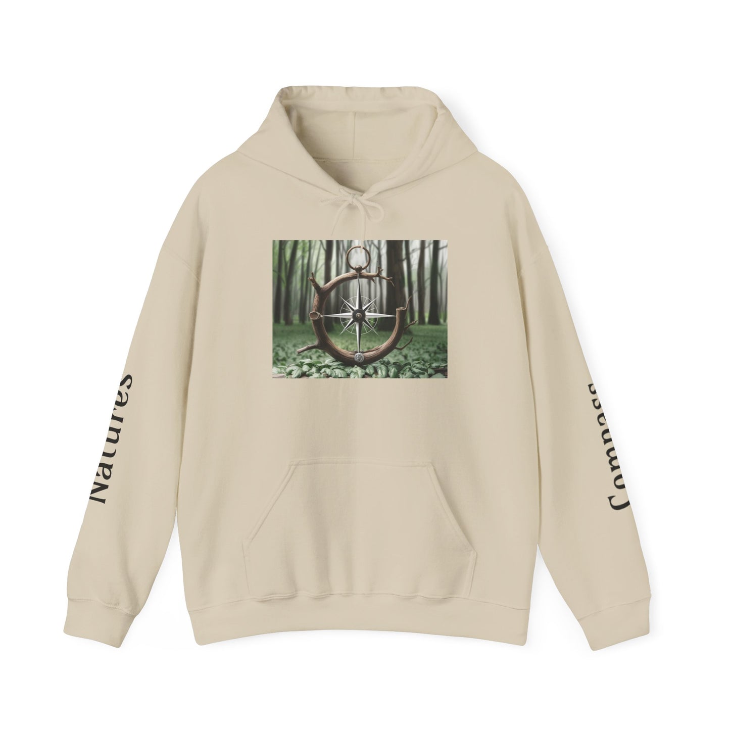 Nature Compass Unisex Heavy Blend™ Hoodie for Outdoor Enthusiasts