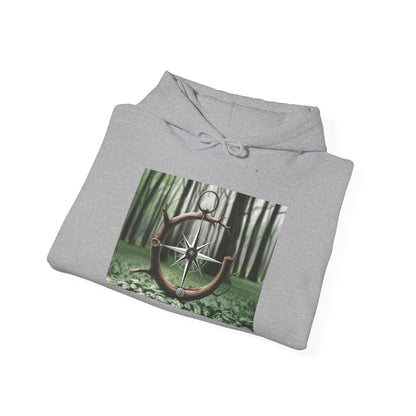 Nature Compass Unisex Heavy Blend™ Hoodie for Outdoor Enthusiasts